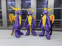 Vente flash : Jouet gonflable en PVC, dragon violet debout, dessin animé, gonflables publicitaires