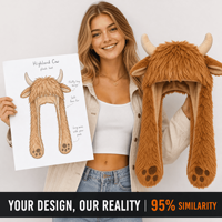 Chapeau en peluche personnalisé en forme de vache des Highlands, fabricant OEM ODM, chapeau d'animal en peluche personnalisé avec longues pattes, haute qualité, vente en gros