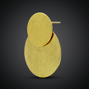 Pendientes de Fiesta Geométricos de Moda para Mujer, Hechos a Mano en Latón, Chapados en Oro - Product Image 1