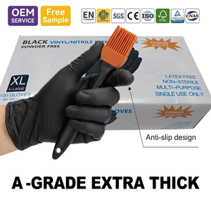 Gants en nitrile jetables multi-usages pour la préparation des aliments, la peinture, la coloration des cheveux, les crêpes et les examens - Product Image 1