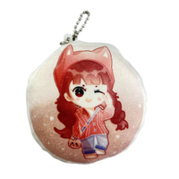 Porte-clés personnalisé Anime Krychain, Porte-clés en peluche de dessin animé, Fabricant de porte-clés en peluche courts et bidirectionnels sur mesure