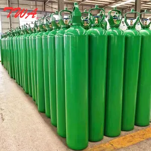 Tanque oxigênio com regulador, tanque de oxigênio com 40l azul/verde do vietnã, 6m3, cilindro médico de oxigênio 40l