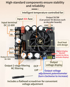 Module de surtension réglable XY-BS3000 3000W 50A avec affichage, carte de surtension DC12V-60V vers 24V-90V - Product Image 6