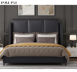 Set di letti in pelle di lusso postmoderno in velluto Vintage Queen Size Set <span class=keywords><strong>letto</strong></span> King Design con testiera alta - Product Image 6