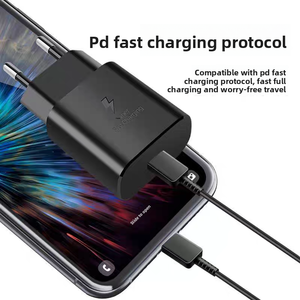 <span class=keywords><strong>Chargeur</strong></span> double port Type-C 25W PD à charge <span class=keywords><strong>rapide</strong></span> pour S22/S21 <span class=keywords><strong>FE</strong></span>/<span class=keywords><strong>S20</strong></span>/Fold 2/3 et Note 20 <span class=keywords><strong>Ultra</strong></span>, spécifications UE, fabriqué en Chine - Product Image 2