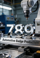 Emblema Metálico 3D Personalizado para Automóvil, Adhesivos con Logotipo VISUALCAR en Azul, Negro y Cromo, Decoración Universal para Vehículos