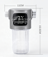 Filtre à eau intelligent OEM/ODM en fibre de carbone PP avec affichage de la température et indicateur de durée de vie du filtre pour l'élimination du chlore