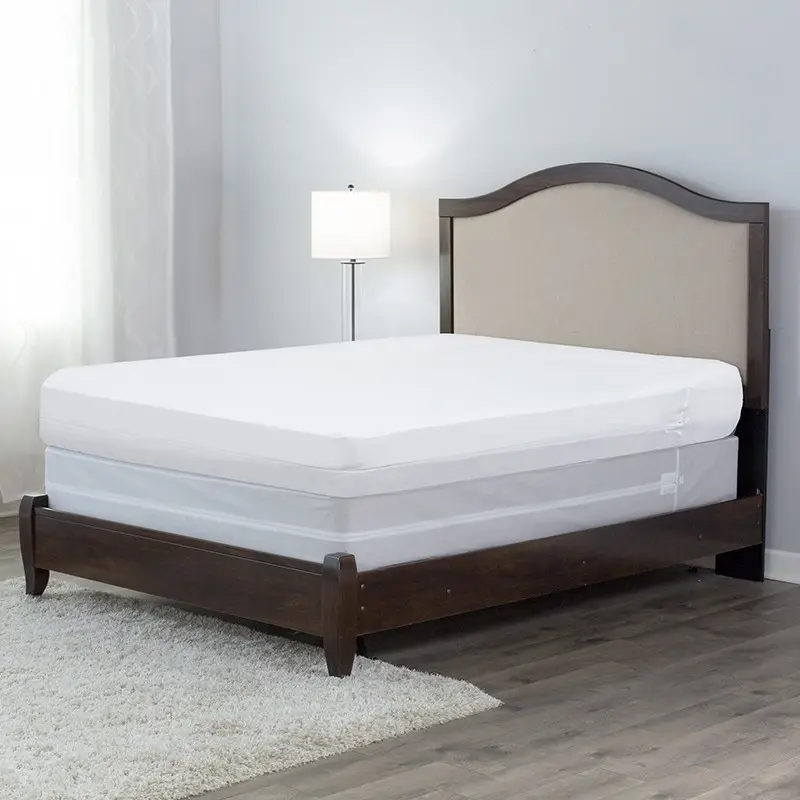 Protège-matelas hypoallergénique à fermeture éclair, protection de matelas, acariens, étanche à 6 côtés