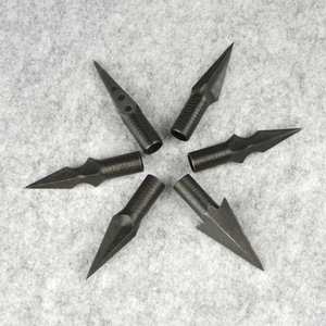 AmE Arrowhead 8mm Carbon Steel Retro Willow Leaf Hunting Arrows - Product Image 2