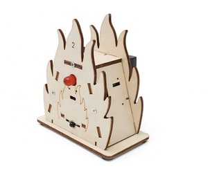 Kit d'expérimentation scientifique en bois STEM pour la physique : Détecteur de flamme intelligent à assembler soi-même pour les jeunes - Product Image 5