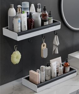 CF BS63 2 niveaux Design moderne mural PP douche Caddy amical étagère en plastique salle de bain ensemble d'accessoires organisateur de salle de bain - Product Image 4