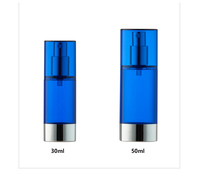 Botol Lotion Mini Oval Plastik Kemasan Kosmetik yang Dapat Disesuaikan 30ml/50ml dengan Pompa OEM Logo Kustom Sablon Sutra