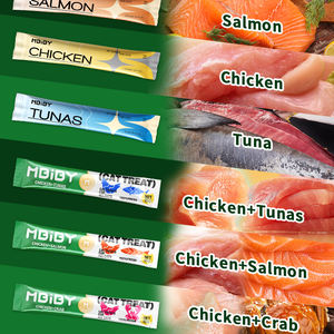 Mbiby高品质OEM ODM免费样品批发15g猫舔湿食品鸡肉鳕鱼金枪鱼猫零食零食湿食品 - Product Image 3