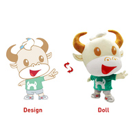 Offre Spéciale nouveau dessin animé Animal Anime peluches animaux en peluche personnalisés peluches faire votre propre film mascotte dérivé Plus