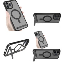 Casing Magnetik Transparan Tipis dengan Penyangga untuk iPhone 15 14 13 12 Plus 11 16 Pro Max 17 Air, Produk Ponsel Dropshipping