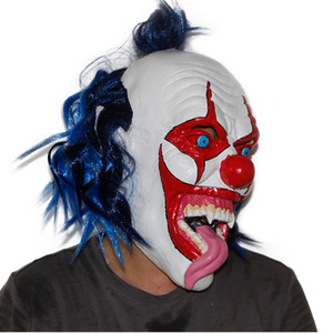 Clown <strong>Mask</strong> Horror Vampire Cosplay Costume Prop Halloween <strong>Scary</strong> Party Latex Headgear Long Tongue Dress up Latex Carnival <strong>Masks</strong> - Product Image 5