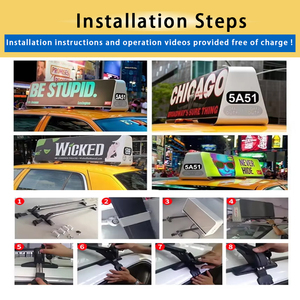 P5 xe quảng cáo dẫn hiển thị hai mặt taxi Roof ngoài trời di chuyển dấu hiệu của nhà sản xuất taxi Top dẫn đăng ký - Product Image 6