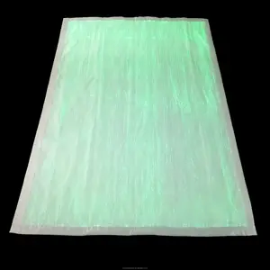 Özel LED aydınlık optik Fiber kumaş-twill LED Fiber optik Light Up tekstil kumaşı  Rave parti için aksesuarları yumuşak kızdırma kumaş