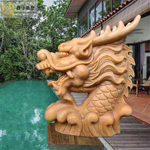 Jiahua <b>Stone</b> Carved Dragon Water Sprayer Outdoor Fountain Garden Decor Chinese Style <b>Landscape</b> Ornament - Product Image 2