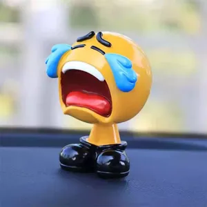 2023 Factory wholesale Creative car Interior Supplies car Decorations Shaking His Head Expression Pack Doll