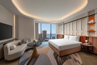 Cadre de lit d'hôtel moderne en bois massif, tailles King et Queen, durable, pour hôtels commerciaux, chambres d'hôtes, hôtellerie et complexes hôteliers, OEM ODM