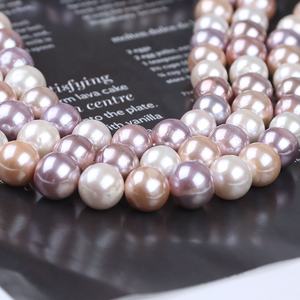 Groothandel 11-14Mm Wit Roze Paars Gemengde Kleur Heldere Olie Ronde Edison Parel Strengen - Product Image 6