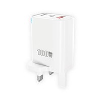 Chargeur rapide USB 100W QC3.0 avec prise UK, charge rapide USB Type C PD 100W, adaptateur de voyage USB-C pour téléphone portable