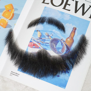 Barba Finta da Uomo in Capelli Veri Intrecciati a Mano, Realistica, per Film e Teatro, Modello LUS-01 - Product Image 1