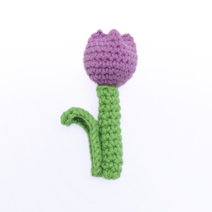 Colgante de tulipán tejido, llavero de flor, accesorio de ropa, colgante de tulipán tejido a mano - Product Image 3