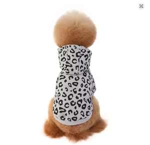 Felpa con Cappuccio per <span class=keywords><strong>Cani</strong></span> Stampa Leopardata, Maglietta Leggera e Calda per <span class=keywords><strong>Cani</strong></span> di Piccola e Media Taglia, Bulldog Francese, Barboncino - Product Image 5