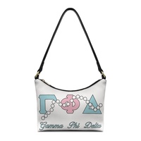 Sac à bandoulière Phi Beta Sigma, sac à main pour femme avec fermeture éclair, imprimé lettres grecques et perles, en PU léger, à porter sous le bras