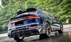 Parachoques de Fibra de Carbono Seca para el Nuevo <span class=keywords><strong>Audi</strong></span> RSQ8 con Salidas de Escape Traseras Iluminadas, Instalación con Tornillos, Ajuste Universal - Product Image 3