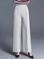 Pantalon coupe bootcut texturé raffiné pour femme, idéal pour le bureau, avec coutures verticales surélevées et taille haute
