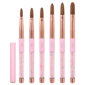 Nouveau design – Pinceau à ongles de luxe en acrylique, poils Kolinsky, manche en cristal, outil de manucure pour nail art, peinture et extension d'ongles - Product Image 1