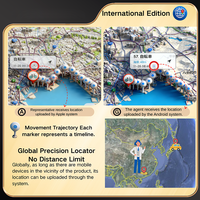 Version internationale BT Anti-Lost Tracker Key Finder - Mini localisateur portable pour animaux de compagnie et clés
