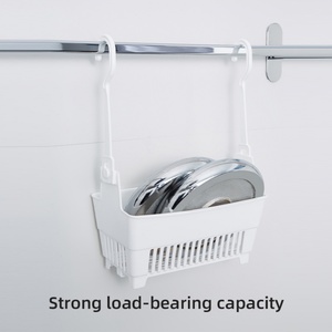 Kitchen Bathroom Hanging <b>Baskets</b> Lotion Container Sundry Containers Organizer Storage <b>Baskets</b> with Hooks <b>Plastic</b> Hanging Baksets - Product Image 5