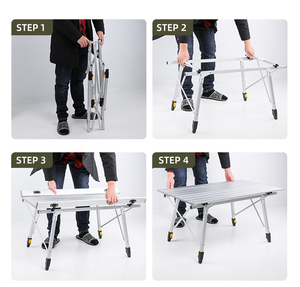 Tùy Chỉnh Tafel Mesa De Kamp Masasi Xách Tay Có Thể Điều Chỉnh Dã Ngoại Cắm Trại Có Thể Gập Lại Gấp Nâng Ngoài Trời Bảng Nhôm Gấp - Product Image 6