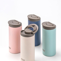 Tasse à café de voyage isolée à double paroi en acier inoxydable 304 de nouvelle conception avec couvercle à poignée