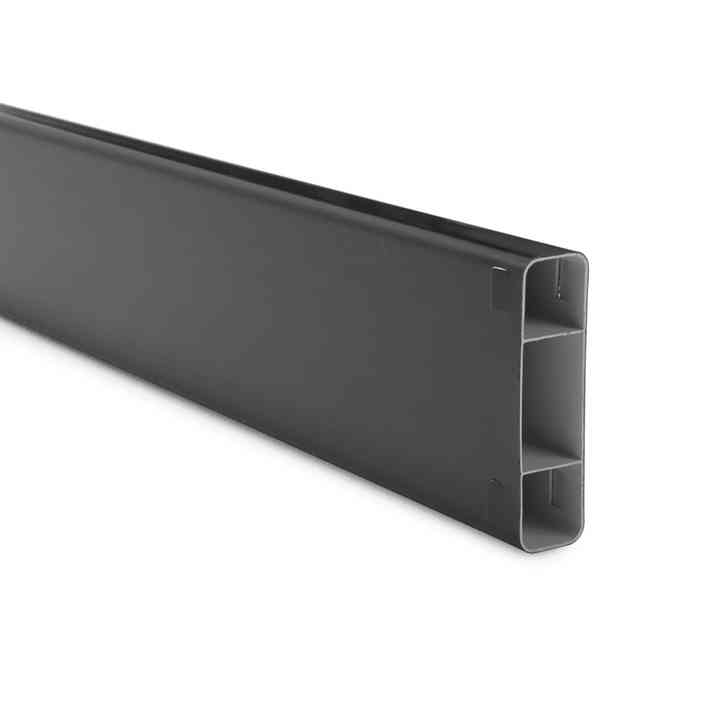 Custom Heavy Duty Livestock PVC Plastic Black Cattle Cow Sheep Horse 3 Rails Fence Panel Post in Ground
