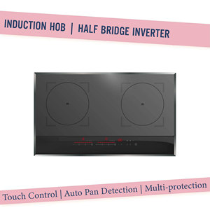 Placa de Inducción Eléctrica de 73 cm con Control Táctil, 2 Zonas de Cocción Separadas Debajo del Vidrio Vitrocerámico - Product Image 3