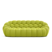 Sofá Seccional Modular Convertible Moderno, Tela Suave, Esponja, Diseño de Burbujas Coloridas, Personalizable para Sala de Estar