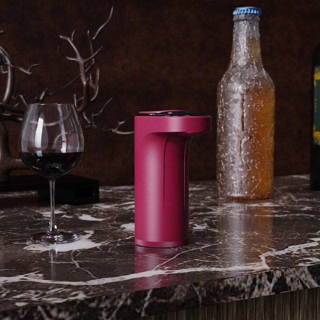 Touch Sensive LED Display Electric Bottle Wine Decanter Electric Wine Aerator Dispenser