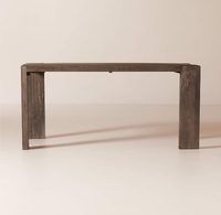 Ensemble de table de chambre d'intérieur en bois massif avec mousse haute densité en tissu de luxe et accents métalliques
