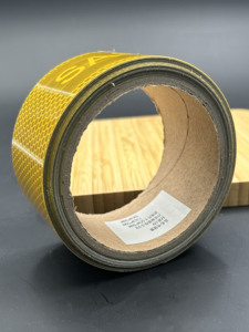 SASO 2913 Reflective Tape for Saudi Arabic Truck Safety Compliance PET No Residual <strong>Yellow</strong> Reflector <strong>Sticker</strong> - Product Image 4