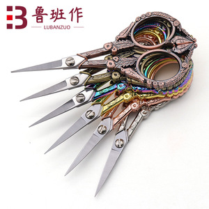 Vintage Tea Scissors Stainless Steel Embroidery Thread Trimmers Bird Theme Round Head Home Use Gold Plated Rose Gold Bronze - Product Image 5