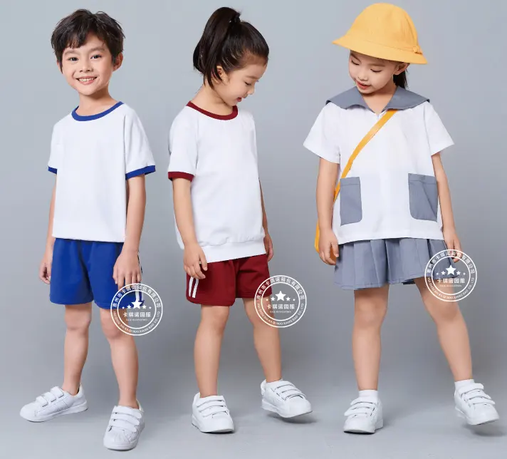 QY OEM Tùy Chỉnh Số Lượng Lớn Quốc Tế Thông Minh Kid Quần Áo Tiểu Học Đồng Phục Trẻ Em Mặc Đồng Phục Trường Học Áo Sơ Mi Và Áo Len Vest