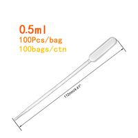 Usine en gros 0.2/0.5ml Transfert Pipette Polystyrène Micro Pipettes