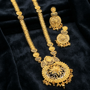Wholesale 14K 18K 24K Micro Gold Filled Forming <b>Long</b> <b>Necklaces</b>, Fashion Jewelry Set, Brass Gold Plated Floral Design Jewelry Set - Product Image 2