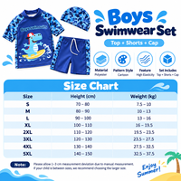 Ensemble de maillot de bain pour enfants, maillot de bain d'entraînement avec bonnet de bain assorti