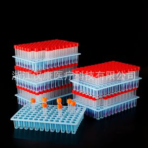 Estante para tubos de ensayo Hankang de 96 pozos, de plástico, para muestras de ácido nucleico de 5 ml y 10 ml, para uso en laboratorio. - Product Image 1